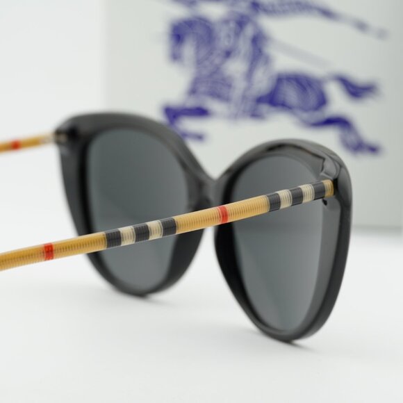 Burberry BE4407 385387 Cat Eye Sunglasses - Black/Vintage/Dark Grey main image 8